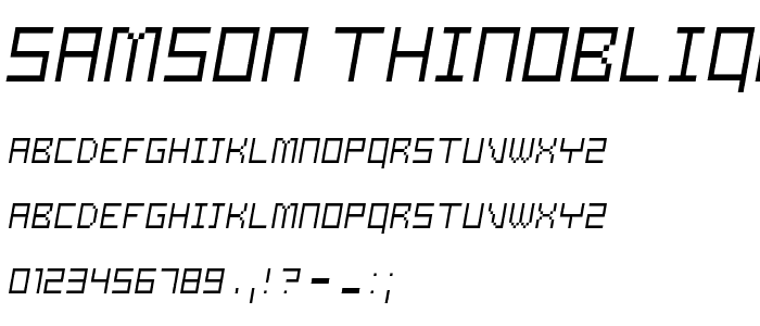 Samson ThinOblique font